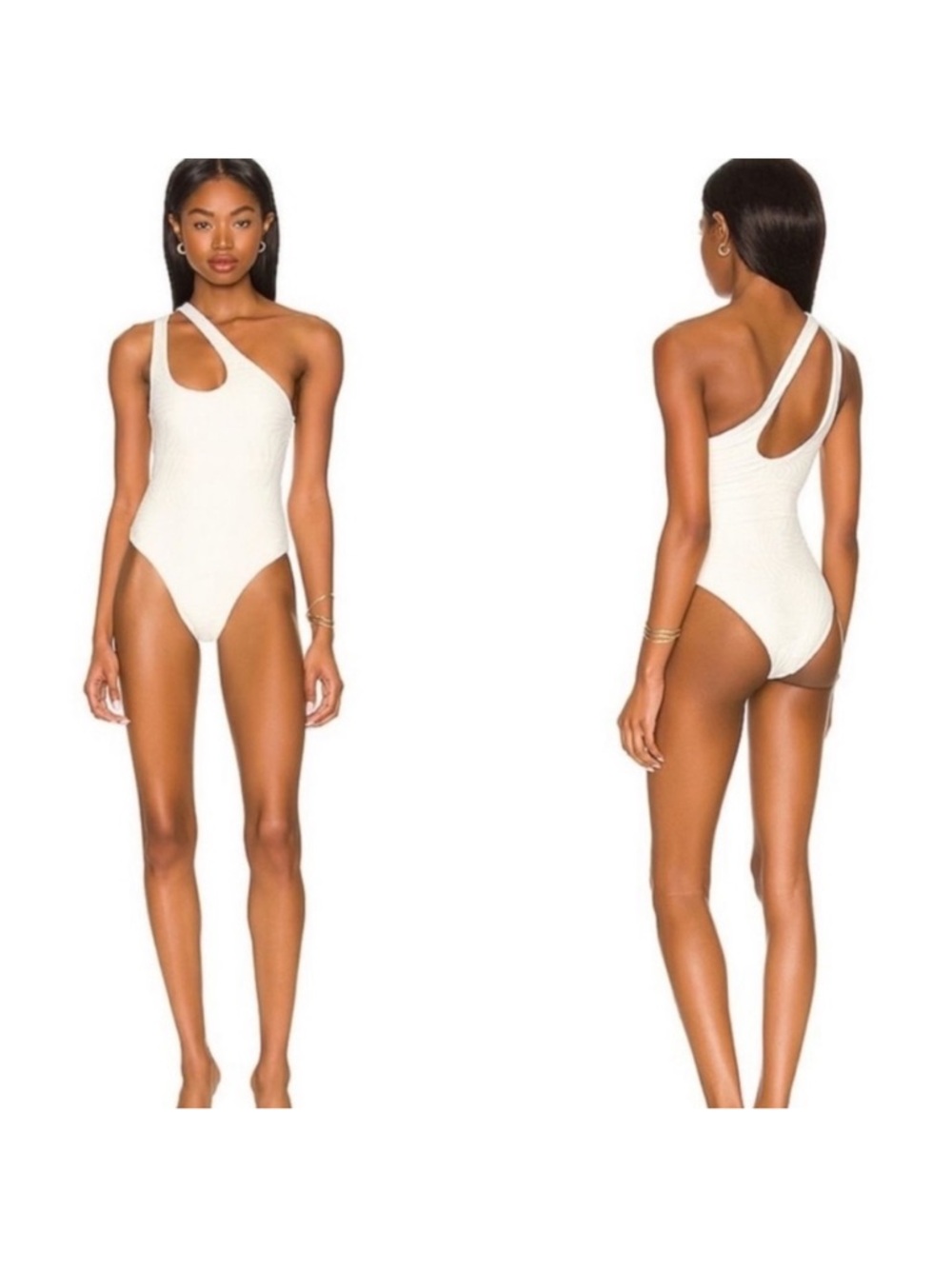 L*SPACE Cream Ribbed Phoebe One Piece - Picture 6 of 15